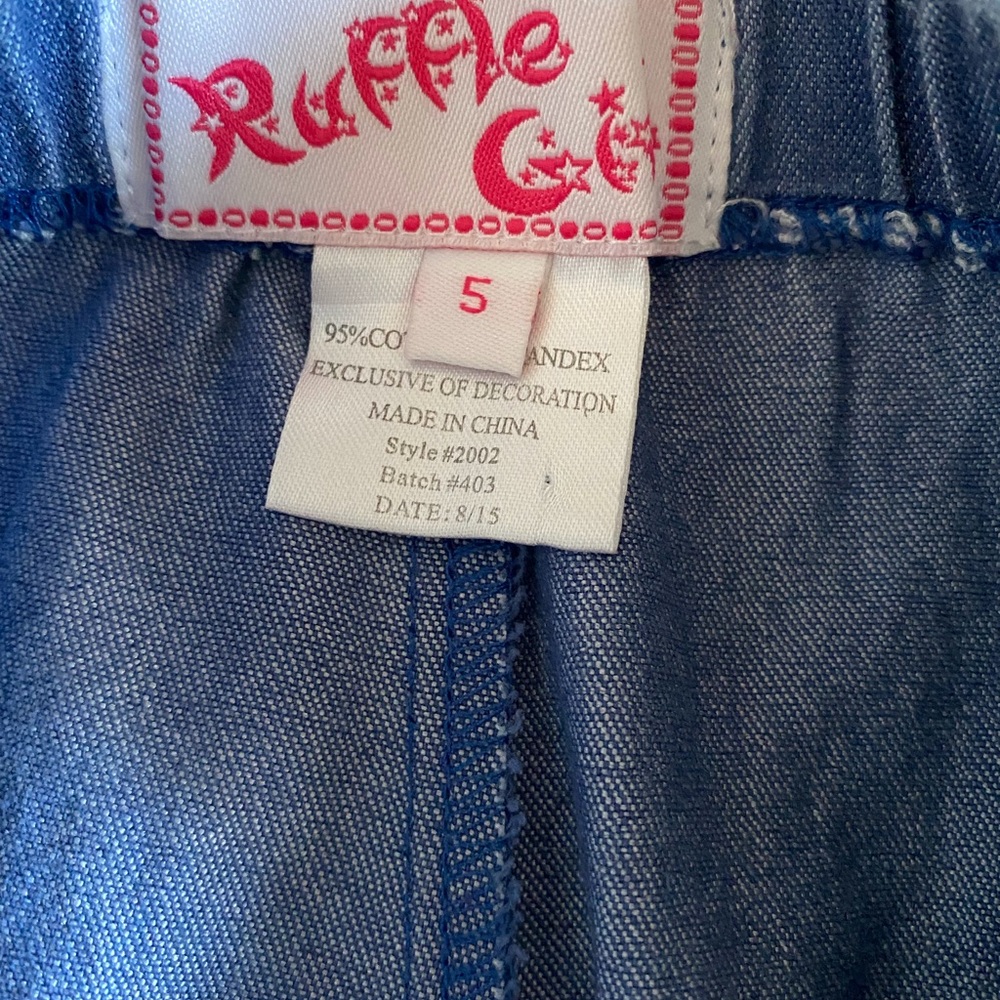 Blue Ruffle Hem Jeans - Picture 2 of 7